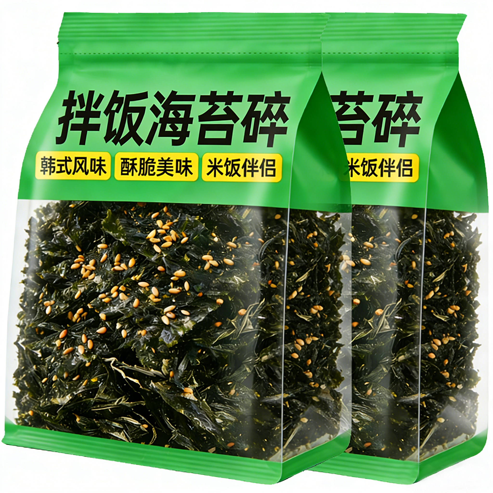 拌饭海苔碎芝麻炒紫菜即食图片
