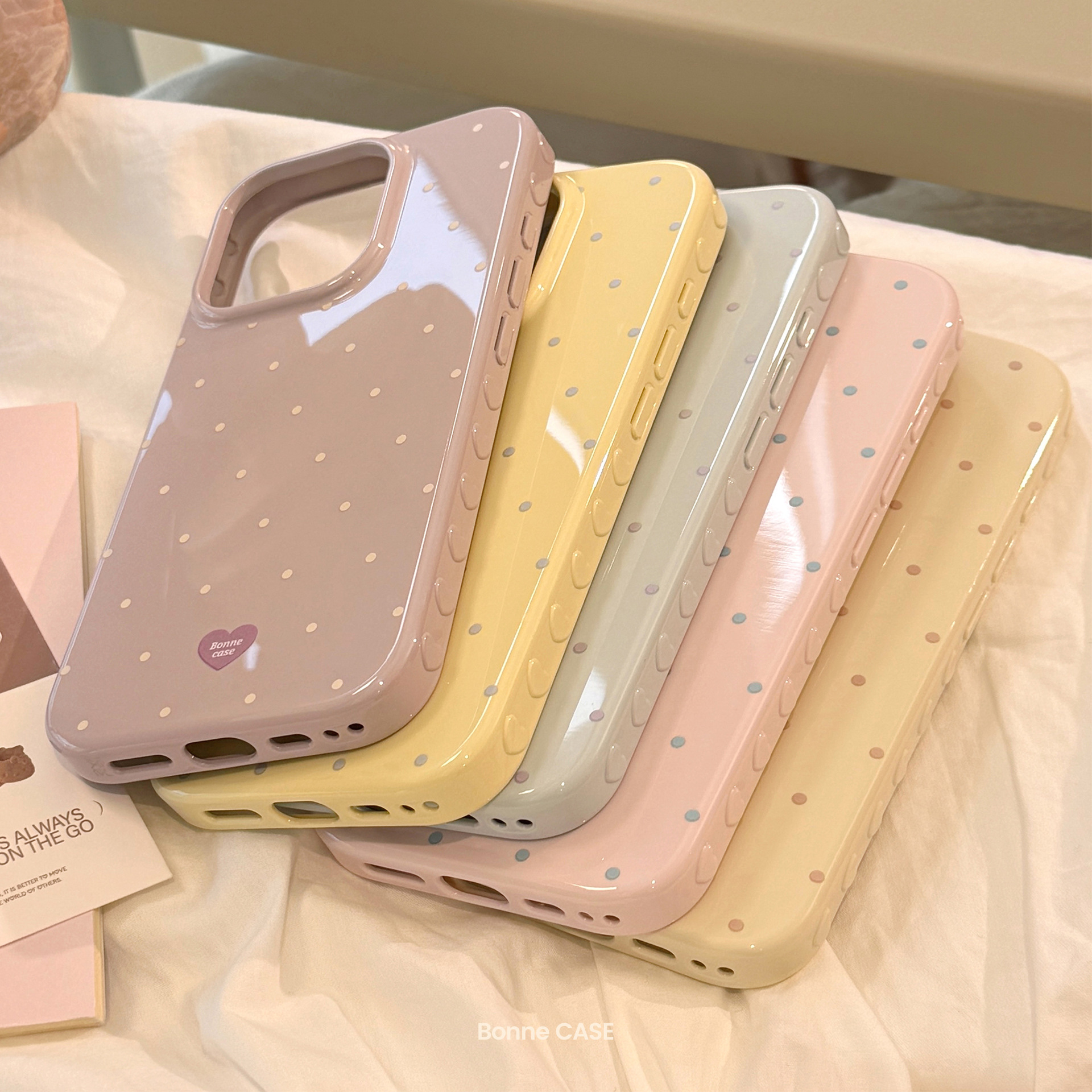 苹果清新简约波点手机壳软保护套