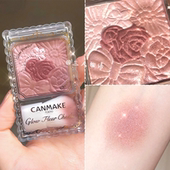 canmake 井田日本五色花瓣腮红哑光高光修容一体盘膨胀色砍妹胭脂