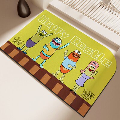 海绵宝宝浴室地垫硅藻泥吸水软垫卫生间门口吸水防滑垫卫生间地垫