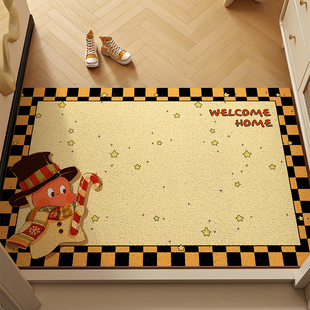 星星人可爱家用进门口防滑耐脏脚垫入户门地垫室内外丝圈除尘门垫
