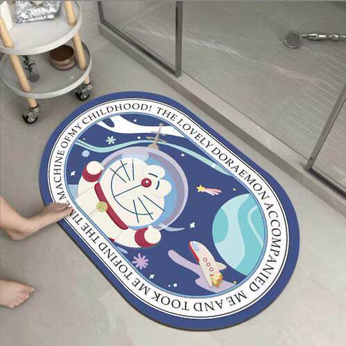 浴室门口垫子入户卡通软硅藻门口泥防滑垫吸水动漫速干地垫卫生间