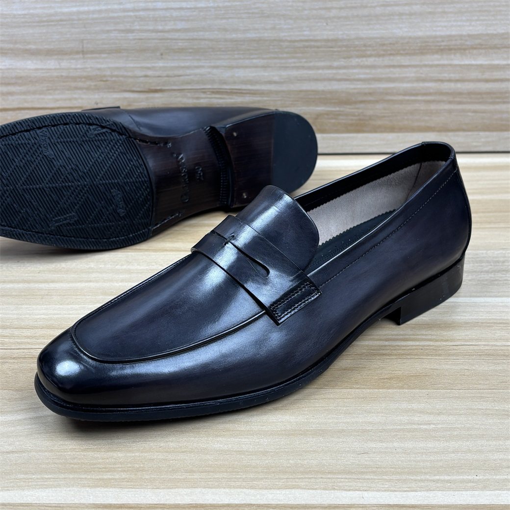 意大利进口胎牛40码25秋季新款皮鞋男士新郎鞋乐福鞋一脚蹬商务鞋,女鞋,乐福鞋（豆豆鞋）,淘宝优惠券,粉丝福利购,淘宝优惠卷