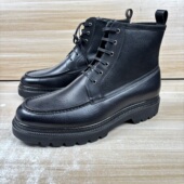 海狸毛XL底冬季 加绒保暖棉鞋 真皮高帮皮鞋 44码 男士 休闲马丁靴