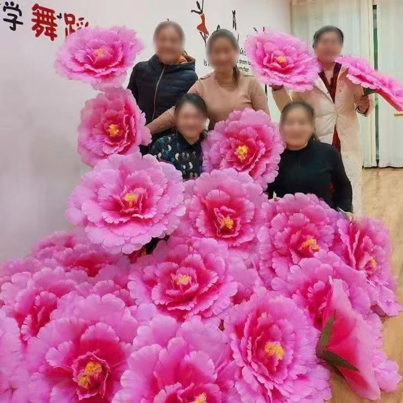 开场舞舞蹈道具手拿花跳舞表演手花牡丹花伞演出道具花朵广场舞花
