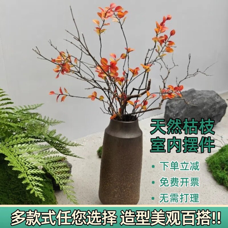 干枝干树枝插花枯枝艺术简约现代软装装饰玄关台面禅意侘寂风摆件