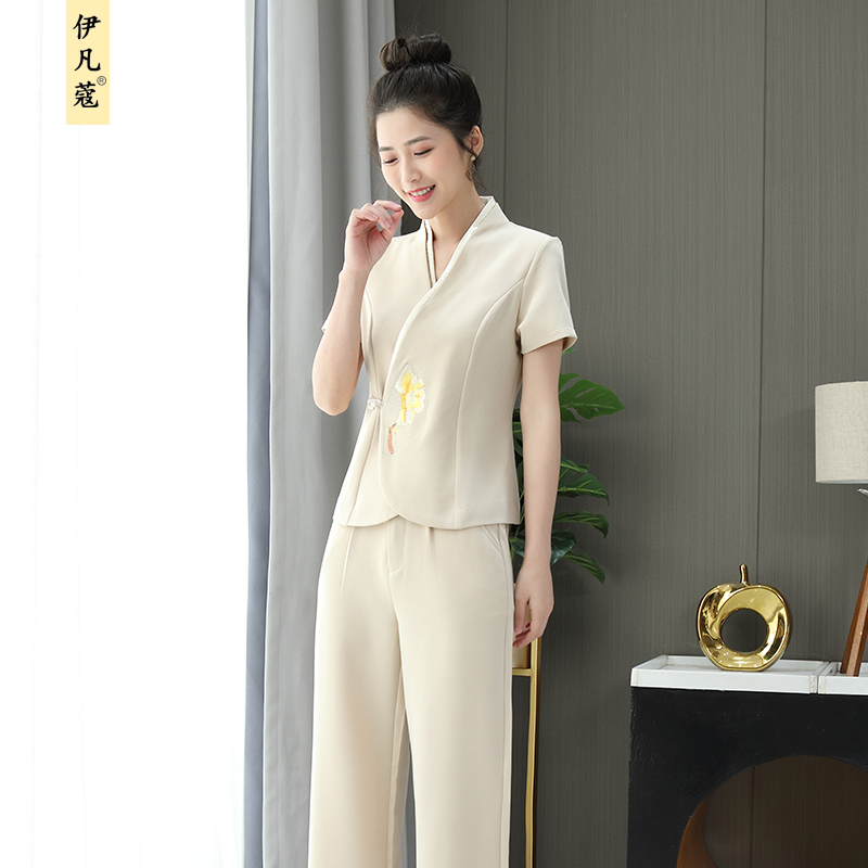 美容师工服高端套装秋季新款女气质养生足浴按摩SPA足疗技师制服