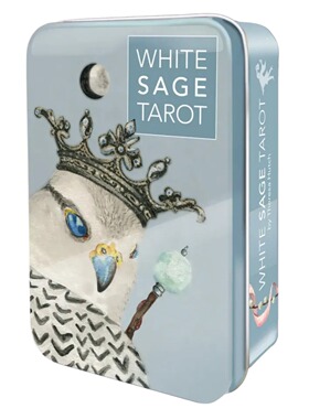 进口正版白鼠尾草塔罗牌铁盒版White Sage Tarot白色圣者净化之旅
