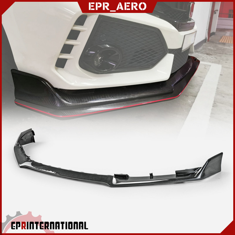 适用于TYPE/R思域Civic FK8 OEM款碳纤维改装前唇 前铲下巴前小包