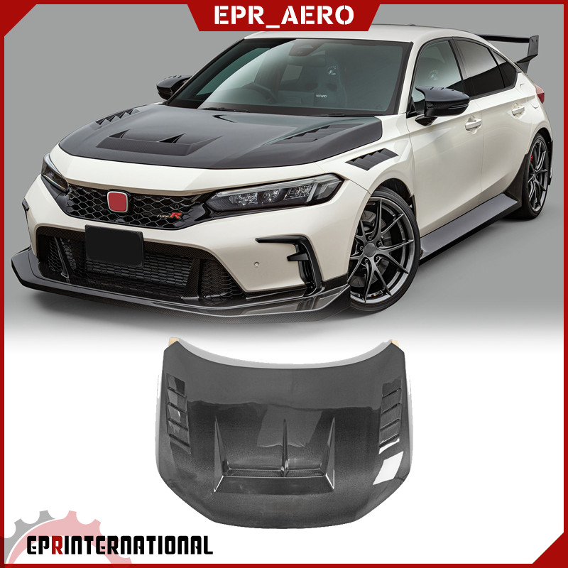 适用于本田思域 FL5 TypeR 碳纤维MUG款前机盖引擎盖车头盖改装件