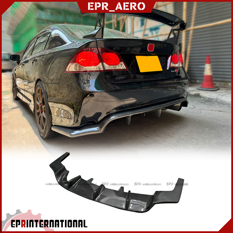 适用于八代思域Civic FD2 Js款碳纤维改装后扰流 扩散器 后唇包围