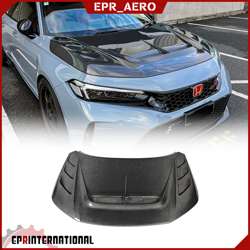 思域FL5碳纤维引擎盖改装件开孔