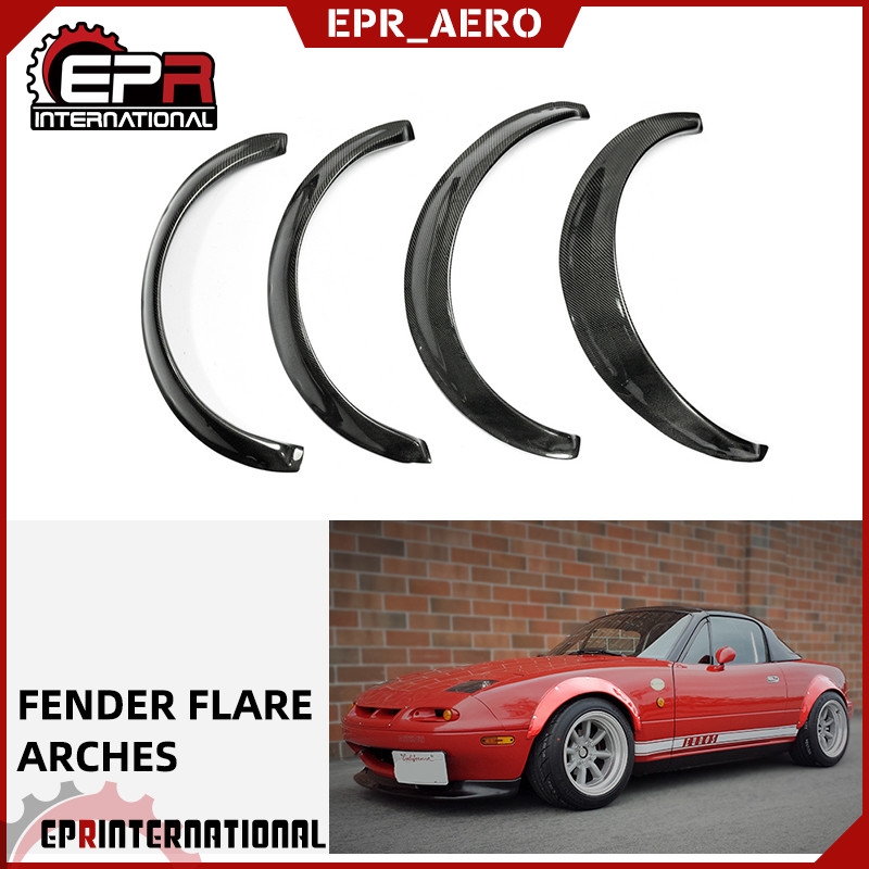 适用于马自达Mazda MX5 NA Miata碳纤维改装前后沙板轮眉宽体包围