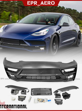 适用于特斯拉Tesla Model 3 Startech PP全套大包围升级 前杠后杠