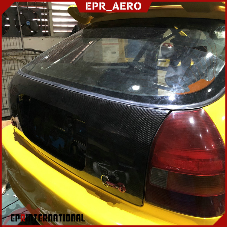 适用于六代思域Civic EK9 大眼机改装 碳纤维后门板 后箱尾盖替换