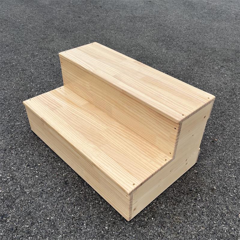 实木台阶双层三层阶梯凳木楼梯脚踏凳子爬高梯浴缸防滑踏家用梯子