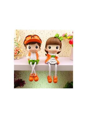 房间书柜置物架装饰品儿童房酒柜家装摆设创意吊脚娃娃家居小摆件