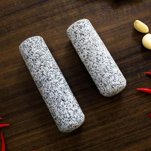 天然花岗岩蒜臼子捣蒜器研磨器棒子擂钵蒜锤子石臼捣碎器捣药充蒜