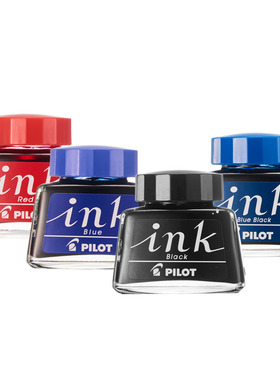 日本PILOT百乐 INK-30 色彩雫非碳素不易堵笔蓝黑红色彩墨钢笔墨水小大瓶