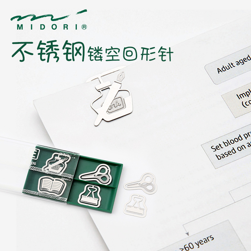 midori镂空金属文艺小清新回形针