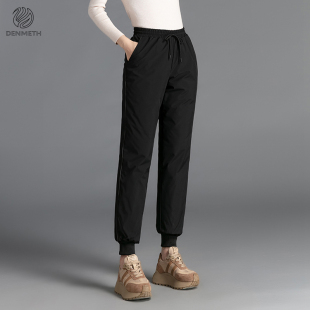 正品 加厚棉裤 女外穿高腰显瘦零下30度抗寒极寒保暖裤 白鸭绒羽绒裤