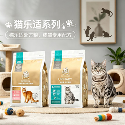 猫乐适 功能 成猫粮泌尿道处方粮 肝脏肠道绝育处方猫粮TS4泌尿道