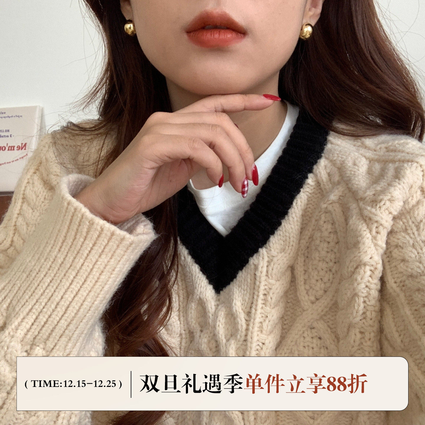 FromSheep冷淡风个性圆球耳钉女