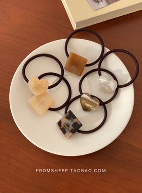 FromSheep~韩国醋酸方块头绳女扎马尾高弹力耐用发绳皮套橡皮筋潮