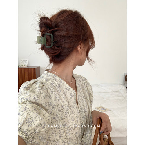 韩国进口果冻感醋酸方形发夹抓夹