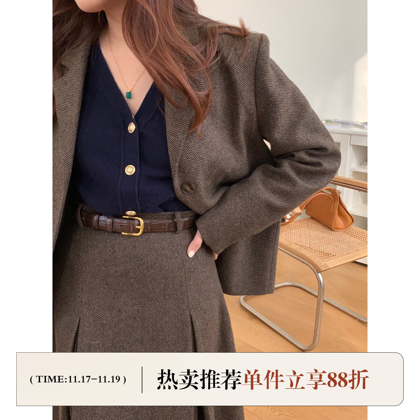 FromSheep头层牛皮蜥蜴纹皮带女