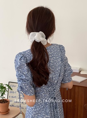 白色网纱大肠发圈女高级感温柔发绳发圈头饰韩系气质头花头绳发饰