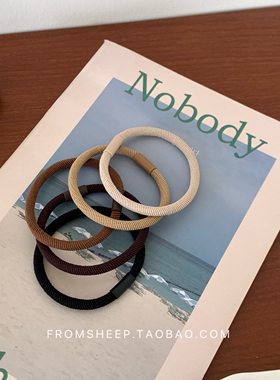 韩国简约基础头绳女高级感发绳扎头发橡皮筋皮套百搭马尾发圈头饰
