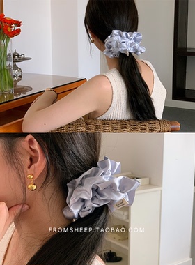 FromSheep~法式芭蕾风大肠发圈女高级感气质头花发圈百搭头绳发饰