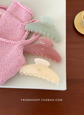 BetterMood自制~醋酸发夹女薄荷绿抓夹半扎发无痕发抓鲨鱼夹发饰