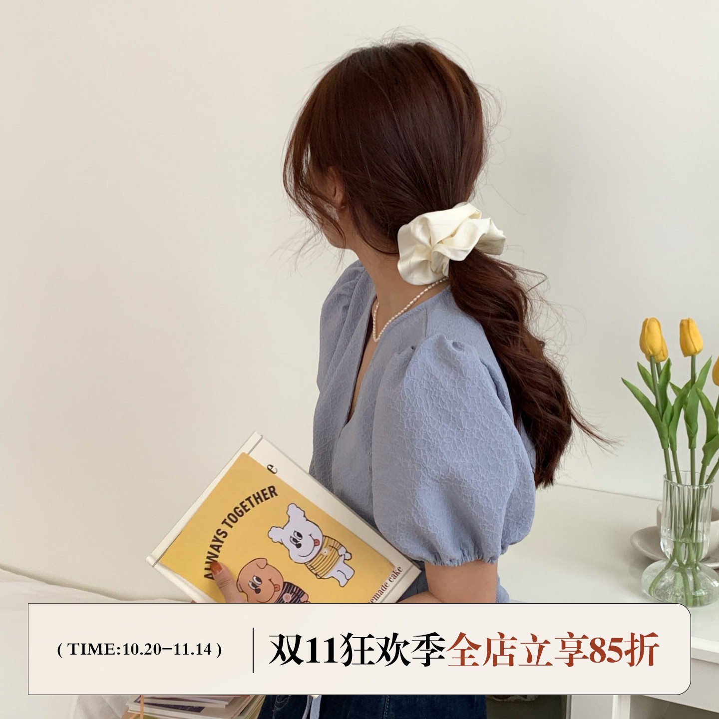 法式ins风高级真丝感大肠发圈