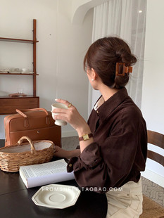 BetterMood自制 韩国醋酸抓夹女高级感鲨鱼夹方形半扎发发夹发抓