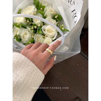 FromSheep氛围感S925爱心戒指