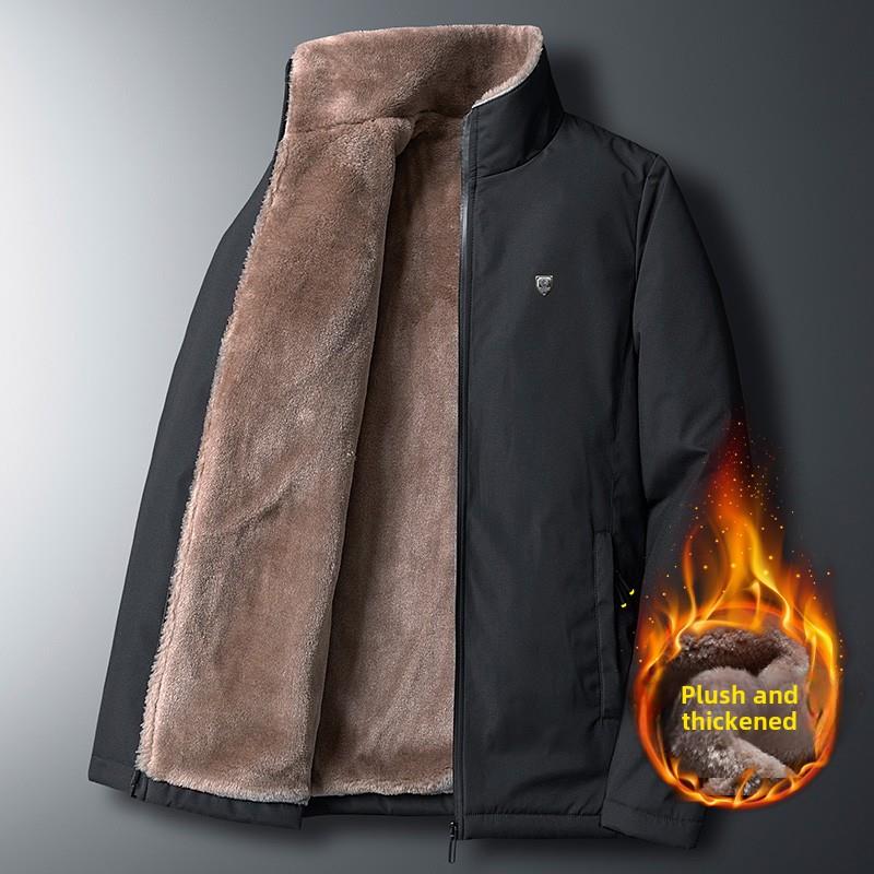 MAROLIO~零下15°~羊羔绒外套男冬季加绒加厚棉服棉袄加大码棉衣