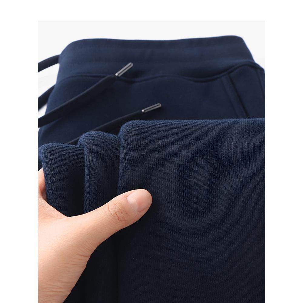 MAROLIO~质感满满！简约百搭纯色运动裤男秋冬加绒摇粒绒抽绳卫裤