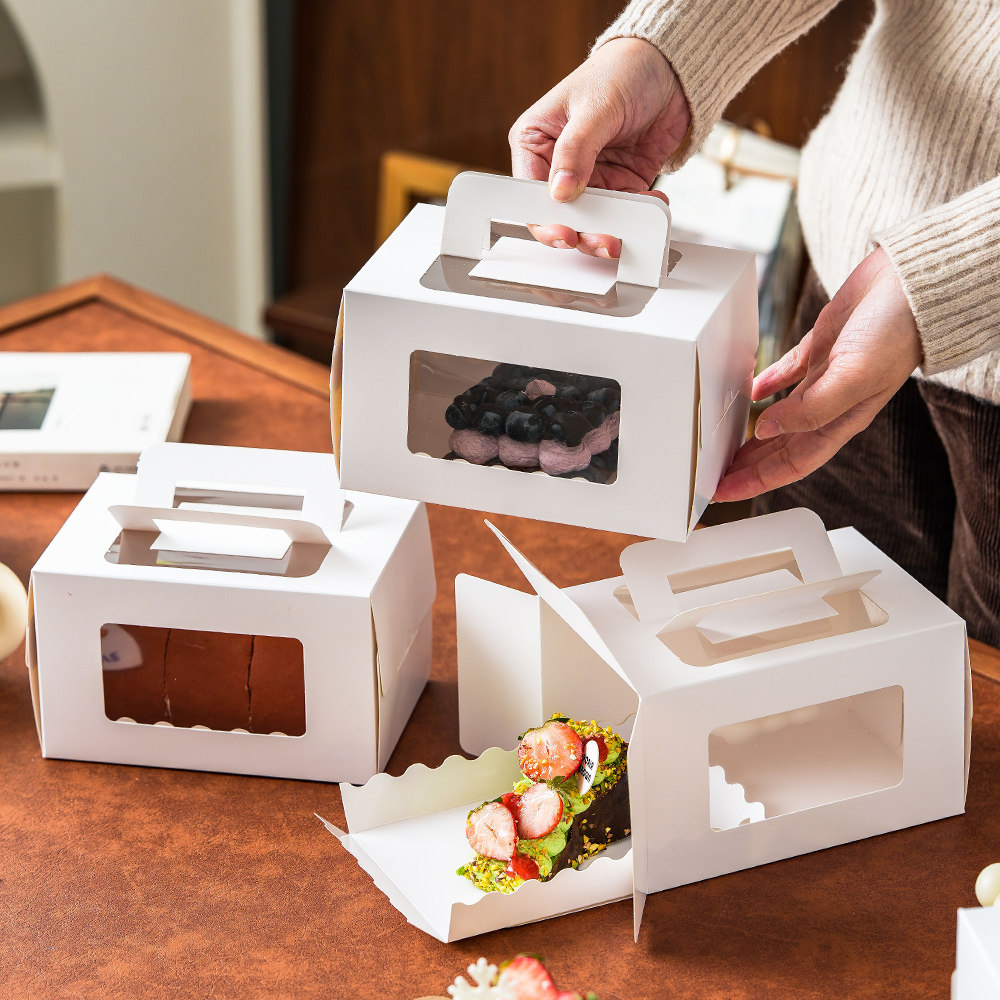 手提打包盒蛋糕卷切件甜品瑞士卷包装盒慕斯蛋糕梦龙卷毛巾卷盒子,厨房/烹饪用具,点心包装盒/包装袋,淘宝优惠券,粉丝福利购,淘宝优惠卷