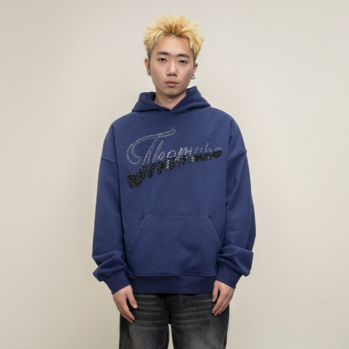 Makemore暗夜烫钻美式重磅卫衣男