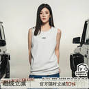 Makmore背心男款白色高级刺绣无袖宽松美式篮球运动健身T恤上衣女