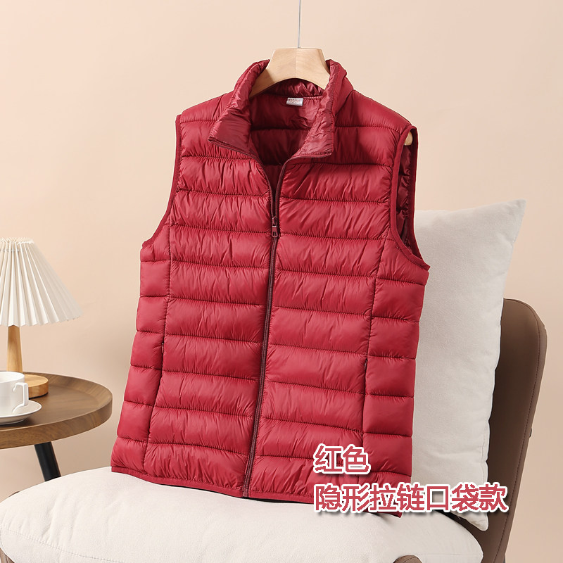 轻薄羽绒棉马甲女短款秋冬立领爆款时尚韩版马夹内胆内搭保暖外套