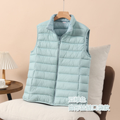 坎肩内胆修身 羽绒棉立领马甲女显瘦保暖背心短款 新款 2025秋冬大码