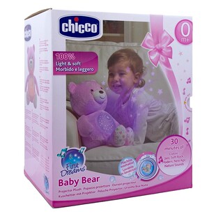 正品 意大利CHICCO智高婴幼儿毛绒小熊抱枕安抚睡眠夜灯音乐玩偶