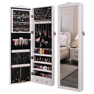 精选魔镜家居 穿衣镜首饰收纳柜一体壁挂镜家用落地全身镜子欧式1