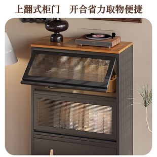 精选复古沙发边柜金属置物柜收纳柜卧室储物柜法式小立柜客厅靠墙