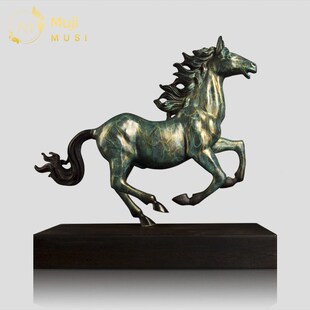 精选穆司铜马摆件家居饰品开业送礼刻字乔迁办公书房客厅装饰马到