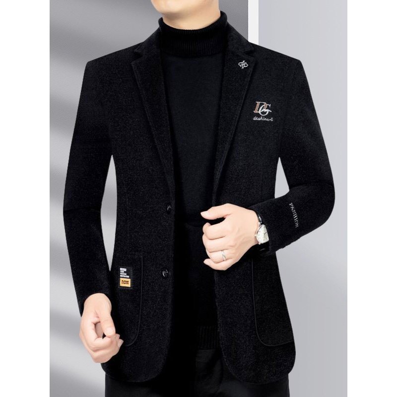 送父亲西服季新款男装中老年商务休闲简约舒适爸爸装西装外套