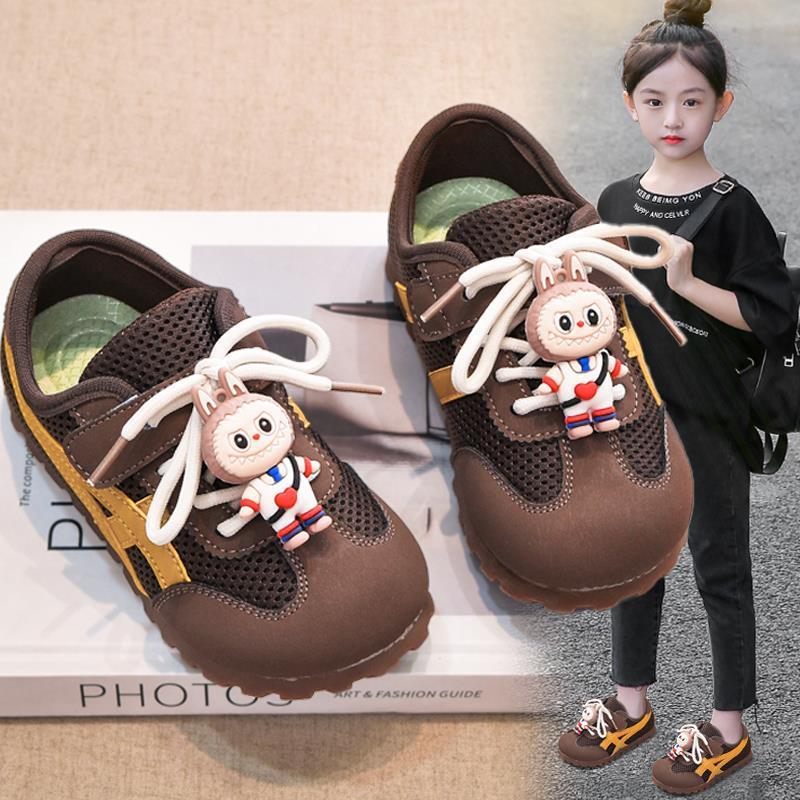 流行新品拉布布女童鞋子新款季儿童运动鞋网面透气女孩德训板鞋耐